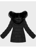 Černá vypasovaná zimní bunda s odepínací kapucí S'West (B8196-1)