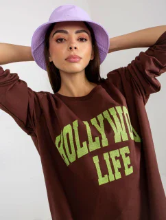 Mikina VI BL 3102.01P tmavě hnědá