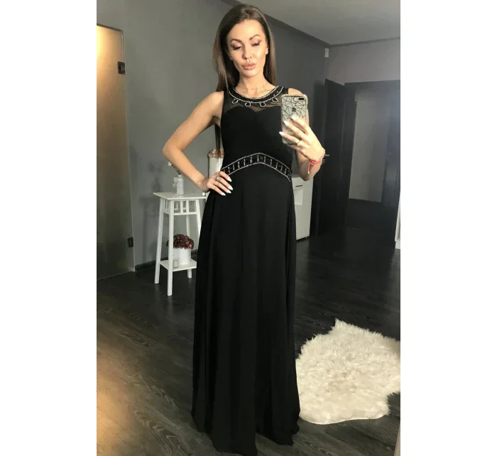 Dlouhé šaty model 20934312 černé - YourNewStyle