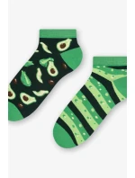 Krátké asymetrické dámské ponožky 034