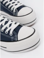 Stylové tenisky dámské tmavě modré platforma Stylové tenisky dámské tmavě modré platforma