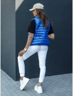 Dámská krátká prošívaná vesta WIANO modrá FashionStreet TY4522