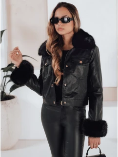 Dámská kožená bunda ramones s kožešinou černá Dstreet model 21991872 - FashionStreet