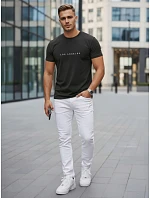 Pánské bavlněné tričko s nápisem Los Angeles černé FashionStreet NX5099R