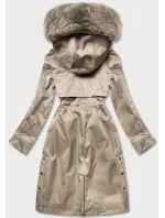 ZIMOWA KURTKA DAMSKA NA MISIU BEŻOWA model 21244002 - S'WEST