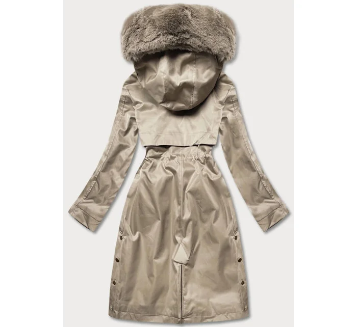 ZIMOWA KURTKA DAMSKA NA MISIU BEŻOWA model 21244002 - S'WEST