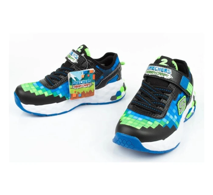 Boty Skechers Minecraft LED Jr 402204L/BBLM Boty Skechers Minecraft LED Jr 402204L/BBLM