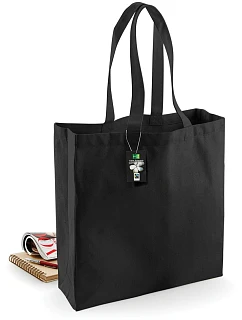 Westford Mill W 623 Fairtrade klasická bavlněná nákupní taška 50.0623 black