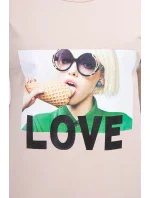 Šaty s potiskem Love béžové Šaty s potiskem Love béžové