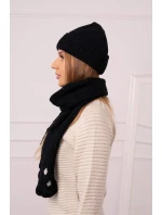 Dámská souprava s šátkem Julita K382 černá Dámská souprava s šátkem Julita K382 černá