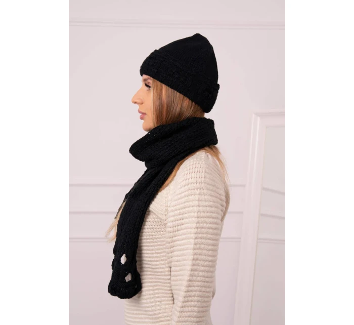 Dámská souprava s šátkem Julita K382 černá Dámská souprava s šátkem Julita K382 černá