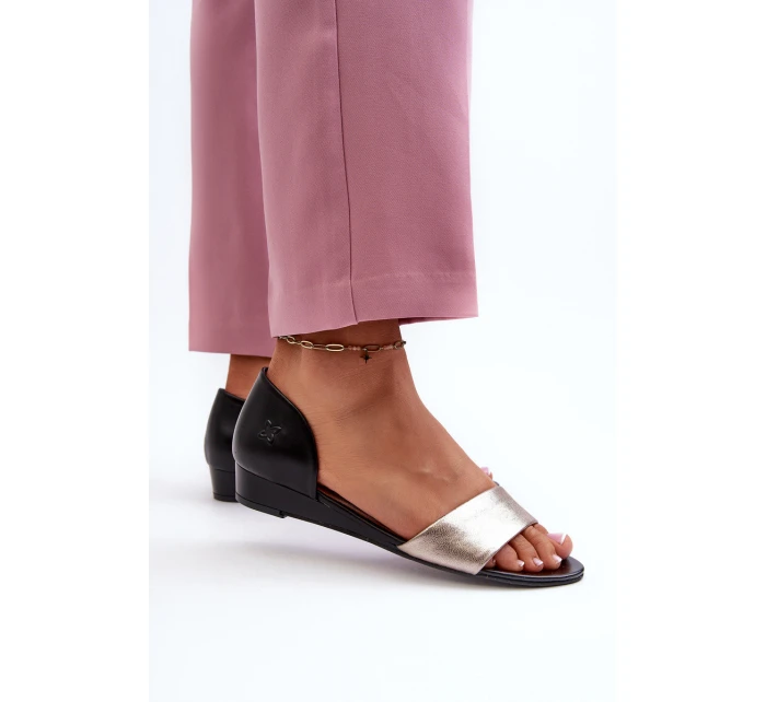 Kožené Sandály model 21659465 Černá - Maciejka