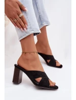 Dámské sandály na podpatku Černé model 21951362 - Boto