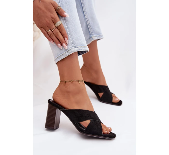 Dámské sandály na podpatku Černé model 21951362 - Boto