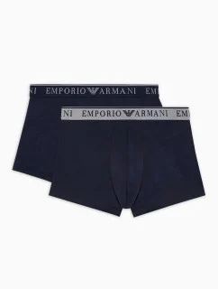 Pánské boxerky 2PACK 111769 3F720 70835 tm. modré - Emporio Armani