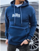 Pánská tmavě modrá mikina s potiskem FashionStreet BX5661