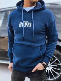 Pánská tmavě modrá mikina s potiskem FashionStreet BX5661