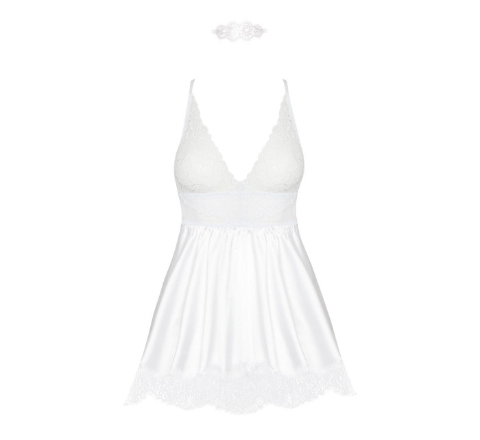 Erotická košilka Eve chemise white - BEAUTY NIGHT FASHION