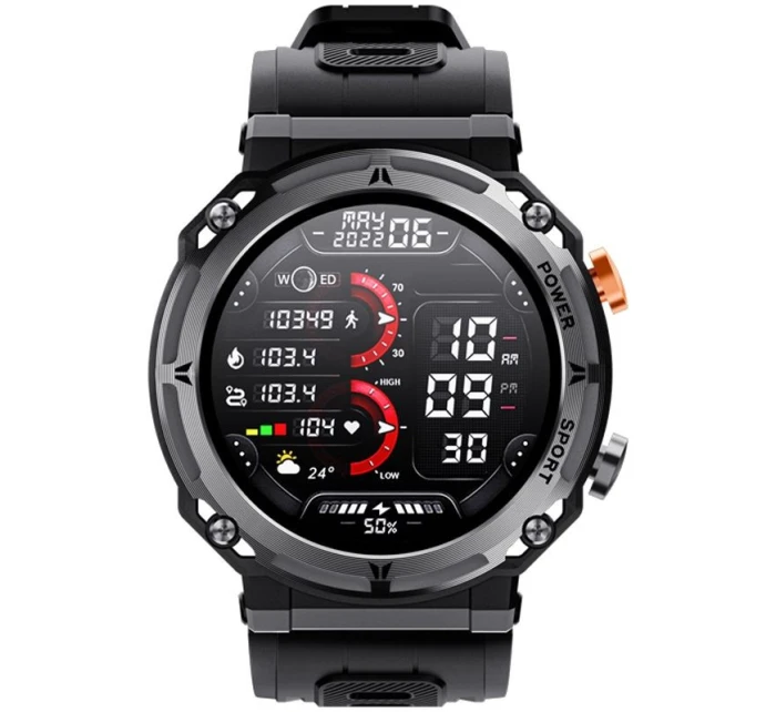 VELTORI VT130-1 Smartwatch Černý silikonový řemínek VELTORI VT130-1 Smartwatch Černý silikonový řemínek