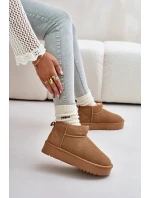 Dámské Velurové Sněhule Na Platformě Camel model 21670462 - Boto Dámské Velurové Sněhule Na Platformě Camel model 21670462 - Boto