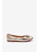 Eko kožené baleríny s ozdobou zlaté model 21684312 - Boto