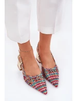 Sandály Na Podpatku S Pletením A Multikolor model 21689747 - Boto Sandály Na Podpatku S Pletením A Multikolor model 21689747 - Boto