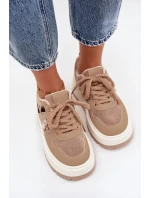 Zateplené dámské tenisky na platformě béžové Florinda Zateplené dámské tenisky na platformě béžové Florinda