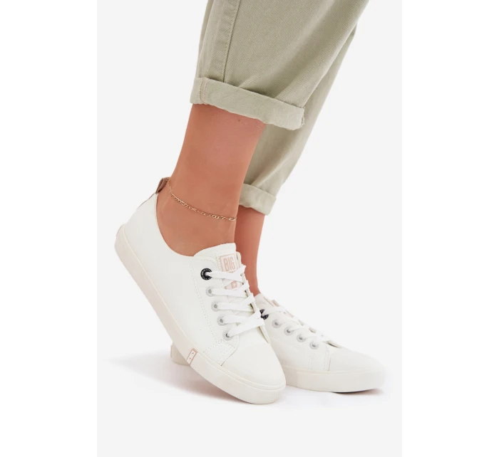 Dámské tenisky z eko kůže Big Star TT274023 Bílé Dámské tenisky z eko kůže Big Star TT274023 Bílé