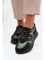 Dámské tenisky na platformě Vinceza – tmavě zelené Dámské tenisky na platformě Vinceza – tmavě zelené