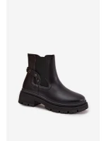 Dámské zateplené kotníkové boty – černé Verisse Dámské zateplené kotníkové boty – černé Verisse