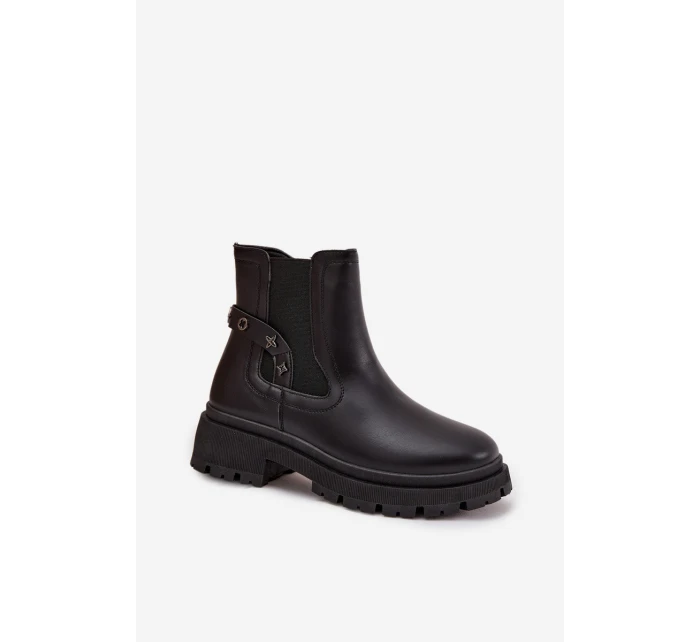 Dámské zateplené kotníkové boty – černé Verisse Dámské zateplené kotníkové boty – černé Verisse