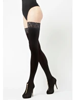 Dámské samodržící punčochy model 21778819 60 den Černá - Knittex