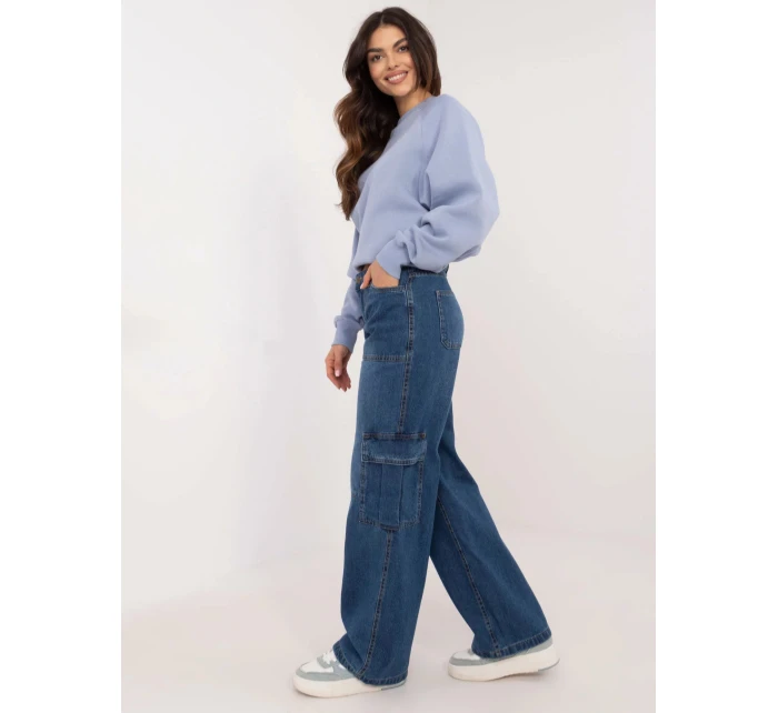 Džínové kalhoty D80016BD62458M294 modré - Sublevel