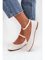 Dámské baleríny 21-42 Janelor bílé - Diamantique