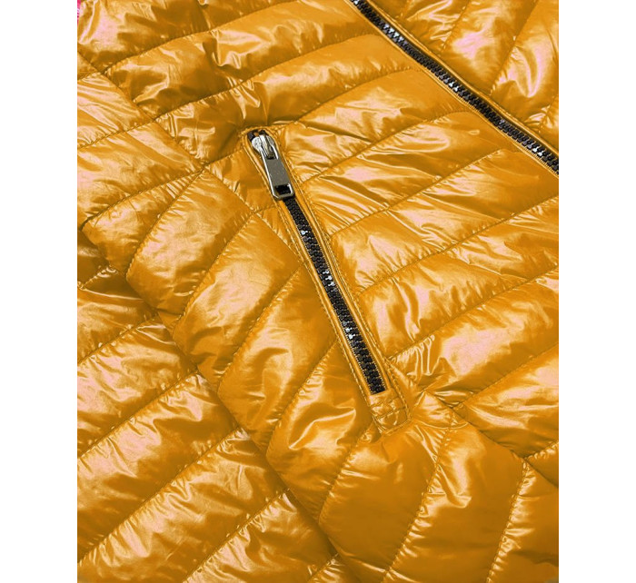 Lesklá dámská bunda v hořčicové barvě model 15414631 - ATURE