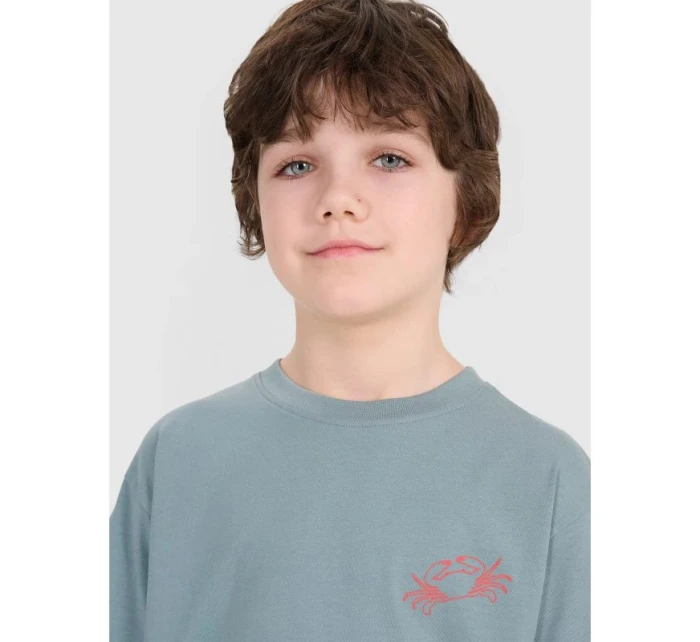 Chlapecké tričko oversize s potiskem 4F 4FJWSS25TTSHM1914-46S Chlapecké tričko oversize s potiskem 4F 4FJWSS25TTSHM1914-46S