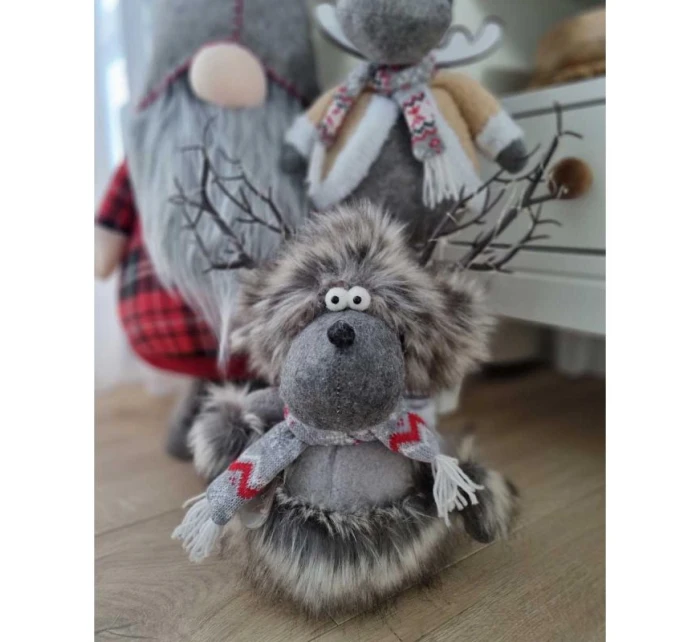 FURNISHED RENNIFER WITH ILLUMINATED TORCH Grey 20x35x47CM dětské