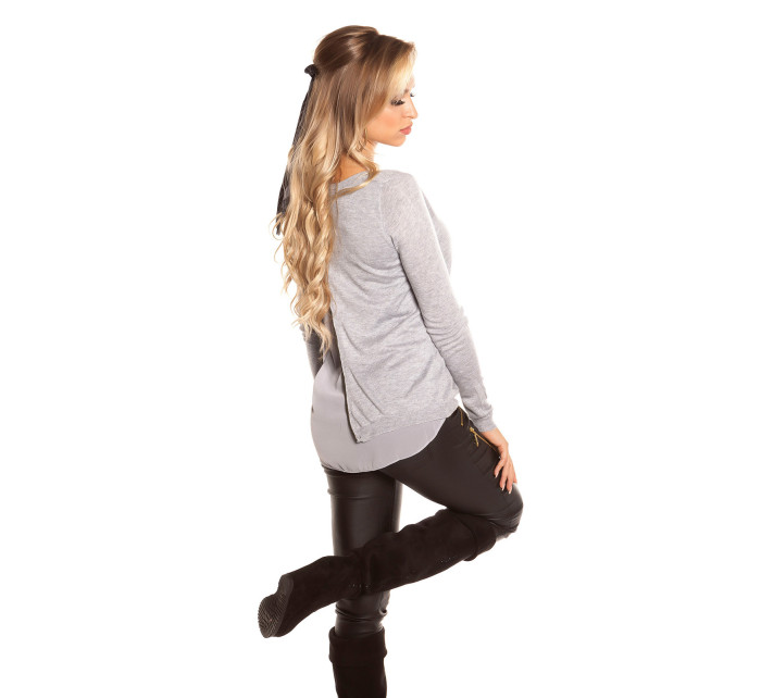 Trendy Koucla 2in1 pullover with mullet cut