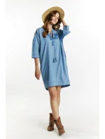 Džínové šaty s kapsami model 20069594 modré - Monnari Džínové šaty s kapsami model 20069594 modré - Monnari