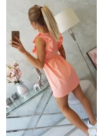 Šaty s volánky 9082 meruňkové - Kesi Šaty s volánky 9082 meruňkové - Kesi