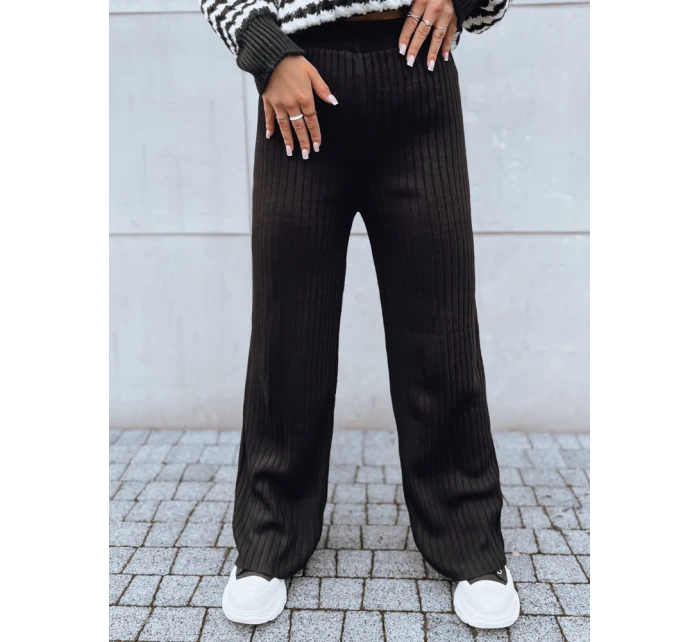 Dámské kalhoty s širokými nohavicemi MOSSYMOOD černé FashionStreet UY1689