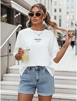 Dámské bílé tričko HELLO FashionStreet RY2545