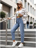 Jeansy damskie mom fit z wysokim stanem model 22102031 - FashionStreet