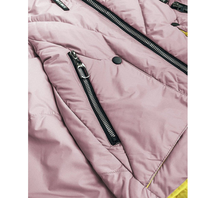 Růžová dámská asymetrická bunda model 16147301 - DARK SNOW