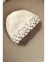 Dámská zimní čepice z vlny s krystaly model 21750450 grafitová - K-Fashion Dámská zimní čepice z vlny s krystaly model 21750450 grafitová - K-Fashion