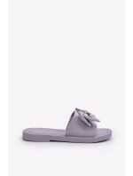 Dámské žabky s mašlí Levandulové Arsicada Dámské žabky s mašlí Levandulové Arsicada