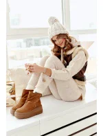 Kožené dámské boty na masivní podrážce Camel Zazoo Kožené dámské boty na masivní podrážce Camel Zazoo