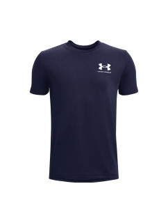 Chlapecké tričko Under Armour Sportstyle Left Chest SS - námořnická modrá