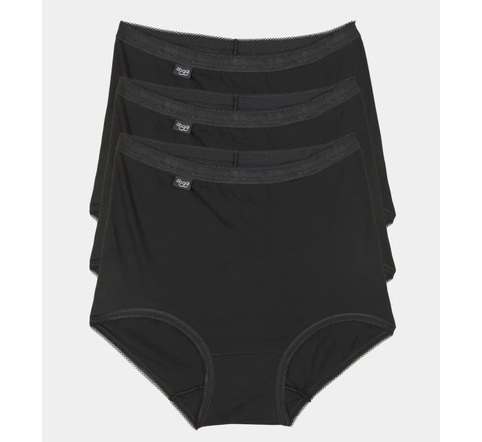 Dámské kalhotky Basic+ Maxi 3P černé - Sloggi Dámské kalhotky Basic+ Maxi 3P černé - Sloggi