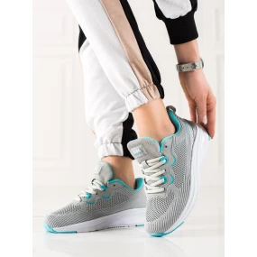 Luxusní dámské šedo-stříbrné  tenisky bez podpatku
